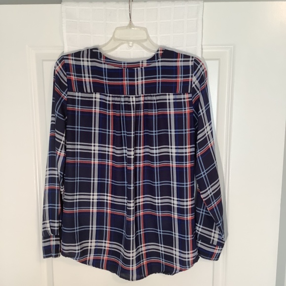 Violet & Claire Button Down Blouse Blue/ Red/ White Check Size S - Picture 2 of 5